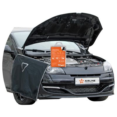 Накидка защитная на бампер и крыло автомобиля, (100х72 см.) крепление магнит + липучка ("AIRLINE") (AO-PC-17)
