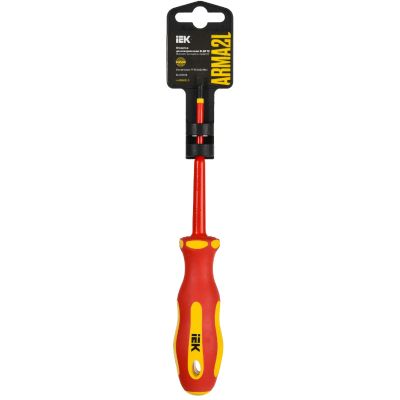 Отвертка диэлектрическая шлицевая ARMA2L 5 SLIM SL4,0х100 Т2 IEK (A2L5-SC31-T2-SL-40-100)