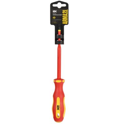 Отвертка диэлектрическая шлицевая ARMA2L 5 SLIM SL5,5х125 Т2 IEK (A2L5-SC31-T2-SL-55-125)