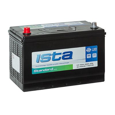 Аккумулятор 6СТ-95 "ISTA Standart" зал., япон.ст., толст. клем., ниж. крепл.,(115D31R) (Турция) (иста)