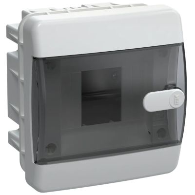 Бокс UNION Compact ЩРВ-П-4 белый встраиваемый пластик черн.прозрач.дверь IP41 IEK 150х124х103 (UIC-KP12-V-04-41-K01)