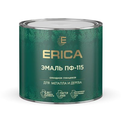 Эмаль ПФ-115 красная,  1,8 кг, Erica, Ростовская обл.
