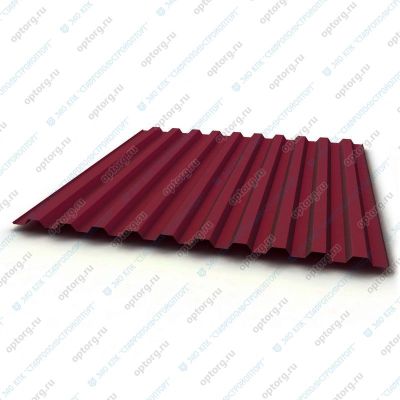 Профнастил ЛКПОЦ C21 0,45 мм, 1,0(1,051)x6,0 м, RAL 3005 (винно-красный), ТУ 5285-002-37144780-2012
