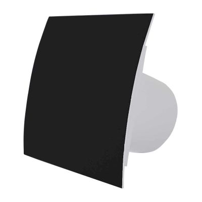 Вентилятор  настенный ВЕКТОР В 120 "TOUCH", черный матовый (13-009 ОК ) d120, клапан