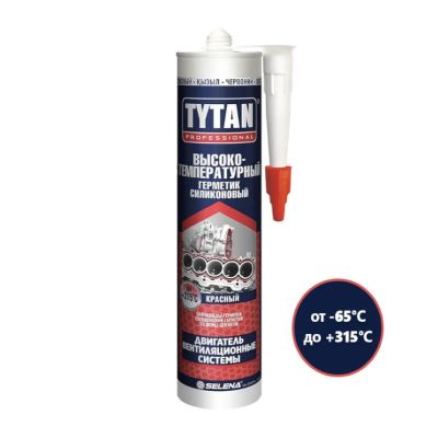 Герметик силиконовый высокотемпературный 280 мл, красный, Tytan Professional, арт. 59598