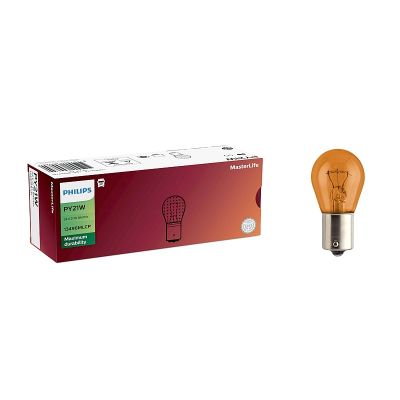 ЛАМПА (А24-21-3) (PY21W 24V "PHILIPS" 13496MLCP) УКАЗАТЕЛЕЙ ПОВОРОТОВ (оранжевая, со смещённым цоколем) 24В
