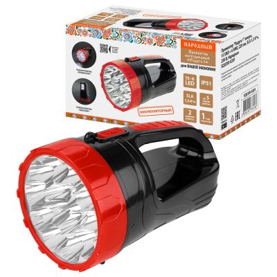 Фонарь TDM "Радуга 1" 15 LED+6 LED аккум., SQ0350-0201