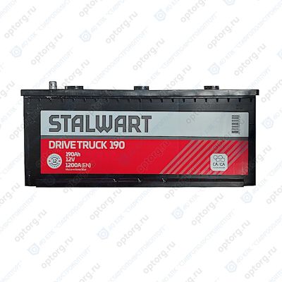Аккумулятор 6СТ-190R+ "Stalwart  Drive Truck"зал. евро.пол., клем. с перех. под болт  (Сталварт) (АКОМ)