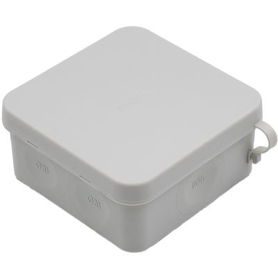 Коробка КР2403 разветв.85*85*40мм (серый) для прямого монтажа HEGEL