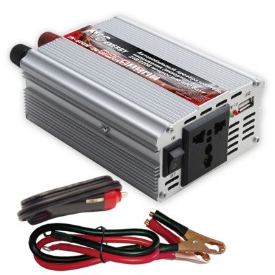 .Преобразователь напряжения (24/220 В.) 600 Вт. (пиковая 1200 Вт.) + USB ("AVS-600W") ("AVS") (инвертор DC/AC) 24 в 220 (A07044S)