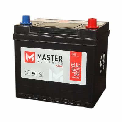 Аккумулятор 6СТ-60 R+ "Master Batteries Asia" ( 65D23L) зал. обр. поляр. япон. станд. ( Мастер) (Беларусь) 
