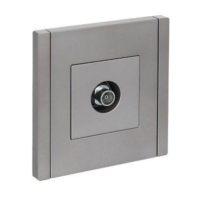 Розетка FP528 ТВ оконечная сталь FORTE&PIANO IEK (FP-A10-O-K46)