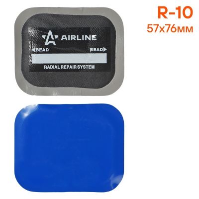 Пластырь кордовый, радиальный R-10 (57*76 мм) корд: 1 слой (ATRK64) ("AIRLINE") для холодной вулканизации