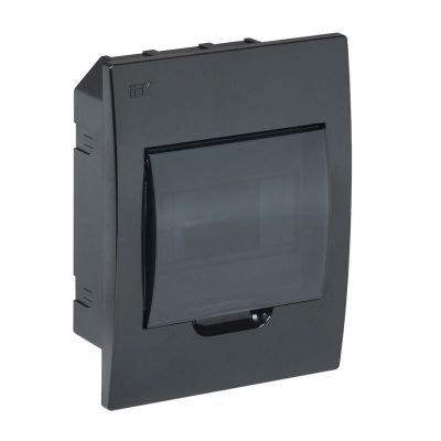 Бокс IEK ЩРВ-П 6 черный встраиваемый пластик KREPTA IP41 222х172х87 (MKP12-V-06-41-K02)