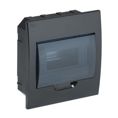 Бокс IEK ЩРВ-П 8 черный встраиваемый пластик  KREPTA IP41 222х208х87 (MKP12-V-08-41-K02)