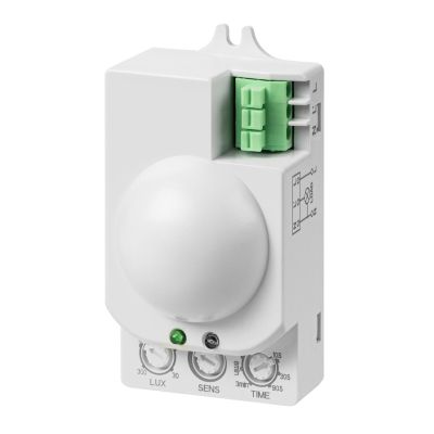 Датчик движения микроволновый TDM (SQ0324-0015) ДДМ-01 5,8ГГц 1200Вт, 10-720с, 1-8м, 3+Лк, 120(сбоку)+360(сверху)гр IP20