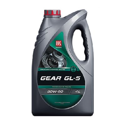 Масло трансмиссионное ЛУКОЙЛ GEAR GL-5 SAE 80W90, 4 л, GL-5(ТМ-5), минеральное, для МКПП