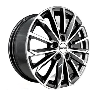 Диск литой Carwel Тевриз 1611 6,5Jx16 5/114,3 ET45 D67,1 AGR(серый с полированной лицевой частью), без крепежа, арт. 97741, (Карвел), Mazda 3/ix35