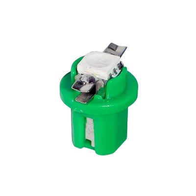 СВЕТОДИОД (А-12-1,2) (12T5-G, 1SMD) б/ц БЕСЦОКОЛЬНЫЙ (зелёный, с патроном) 12В