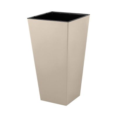 Горшок для цветов InGreen London CUBE 250х250х470 мм, 19,4 л, c дренажной вставкой IG780310006 калифорнийский миндаль