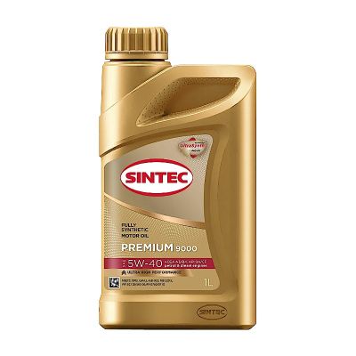 Масло моторное Sintec Premium 9000 (A3/B4) SAE 5W40, 1 л, API SN/CF, синтетическое, (двиг. бензиновый, дизельный), (пластик. канистра) 
