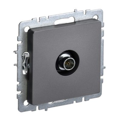 Розетка BRITE ТВ оконечная РТВ11-0-БрС (без рамки) сталь IEK (BR-A10-O-K46)
