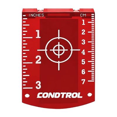 Мишень магнитная CONDTROL (Кондтрол) для лазерного нивелира красная 1-7-010