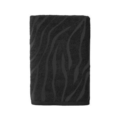 Полотенце махровое Волшебная ночь "Zebra" 33*70см цв.черный