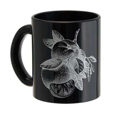 Кружка 300 мл 1208/DPP "Мандарин" черный/белый