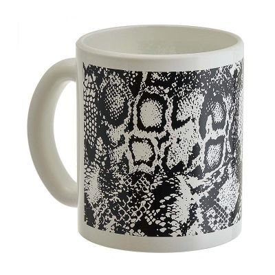 Кружка 300 мл 1208/DPP "Змеиная кожа" белый/черный СИМВОЛ ГОДА 2025