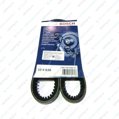 *21214 РЕМЕНЬ ПРИВОДА НАСОСА ГИДРОУСИЛИТЕЛЯ РУЛЯ (ГУР) (BOSCH) ВАЗ-21214,21310 (838)(1987947635)
