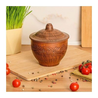 Горшок для запекания (Вьюнок) 0,6 л; высота - 13 см, ширина - 12 см, длина - 12 см 69-228