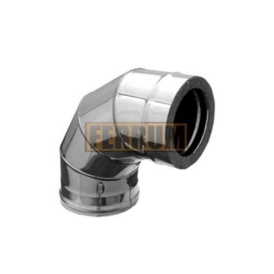 Сэндвич-колено 90° Ferrum, Ø150x210 мм, AISI 430/0,5 мм