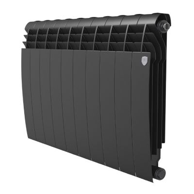 Радиатор биметаллический Royal Thermo Biliner Noir Sable/черный 500/100, 10 секц.