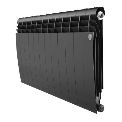 Радиатор биметаллический Royal Thermo Biliner Noir Sable/черный 500/100, 12 секц.