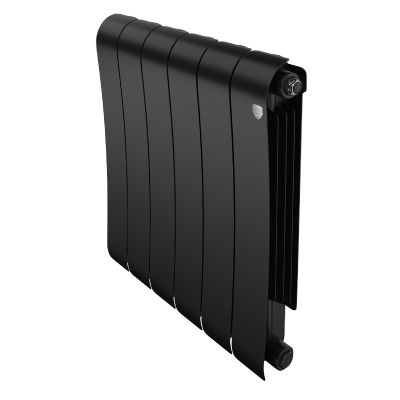 Радиатор биметаллический Royal Thermo Infinity Noir Sable/черный 500/100, 6 секц.