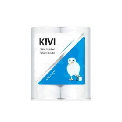 Полотенца бумажное белое 2-сл с тиснением и перфорацией KIVI (1уп/2рул)