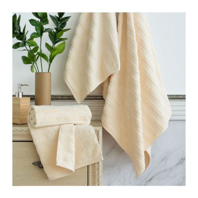 Набор полотенец махровых "Verossa" "STRIPE" (1компл-2шт-50*90см; 70*140см) цв.экрю