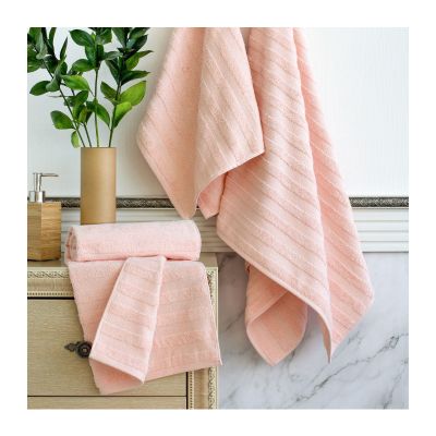 Набор полотенец махровых "Verossa" "STRIPE" (1компл-2шт-50*90см; 70*140см) цв.нежно-персиковый