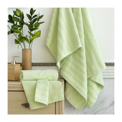 Набор полотенец махровых "Verossa" "STRIPE" (1компл-2шт-50*90см; 70*140см) цв.светло-фисташковый