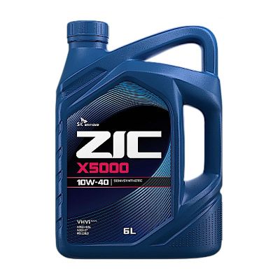 Масло моторное ZIC X5000 Diesel SAE 10W40, 6 л, API CI-4, полусинтетическое, (двиг. дизельный)