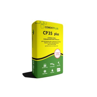 Клей плиточный Цемент плюс "CP 35", 25 кг, Россия