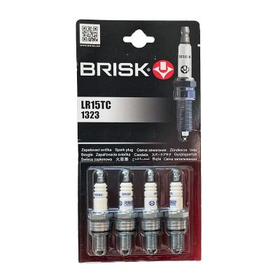 LR15TC КОМПЛЕКТ СВЕЧЕЙ ЗАЖИГАНИЯ (4 шт.) "BRISK" EXTRA ДЛИННАЯ ЮБКА ВАЗ-2101,2102,2103,2104,2105,2106,2107,2108,2109,21099,2121,21213 (0,7 мм., 3-х электродная)