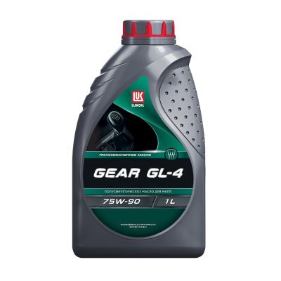 Масло трансмиссионное ЛУКОЙЛ GEAR GL-4 SAE 75W90, 1 л, GL-4 (ТМ-4), полусинтетическое, для МКПП