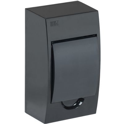 Бокс IEK ЩРН-П 4 черный навесной пластик KREPTA IP41 200х112х93 (MKP12-N-04-41-K02)