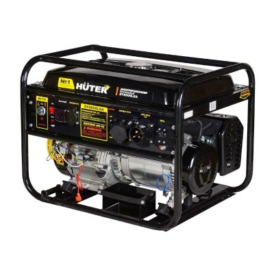Генератор Huter DY8000LXA (с АВР), 7 кВт, 220 В, автозапуск, бензин, 25 л