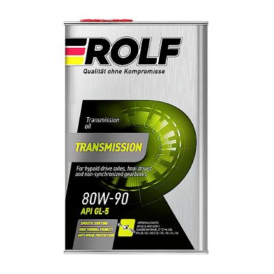 Масло трансмиссионное ROLF Transmission SAE 80W90, 1 л, GL-5(ТМ-5), минеральное, для МКПП, мост, (метал. канистра)
