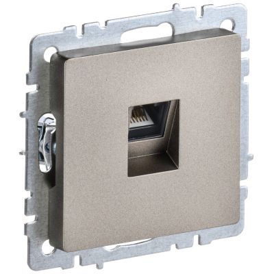 Розетка BRITE RJ45 компьютерная РК10-БрШ шампань (без рамки) IEK (BR-K10-1-K37)