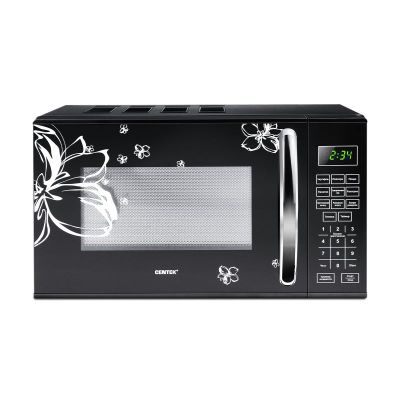 Печь микроволновая  CENTEK CT-1579 (черная/ЦВЕТЫ) 