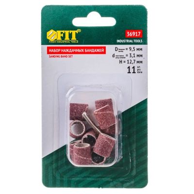 Бандаж наждачный и штифт 11 предметов FIT IT 36917